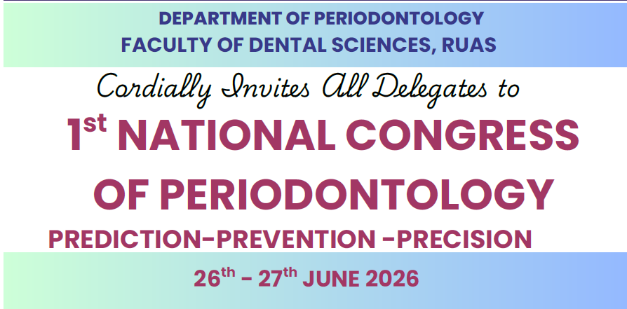 1st   National Congress of Periodontology